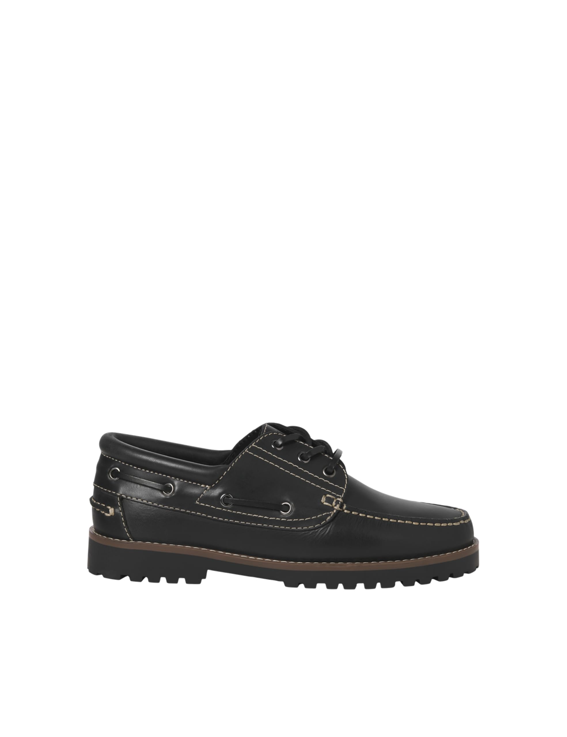 JACK & JONES Leather Boat Shoe, Jfwbrooklyn-Scarpe da Barca in Pelle Uomo