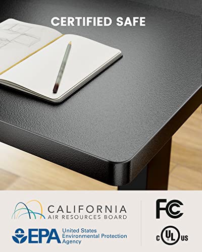 Ergear Electric Standing Desk 48 X 24 Inches, Height Adjustable Sit Stand Up Desk With Wheels, Memory Computer Workstation Table With Splice Board For Home Office, Black #TOP6