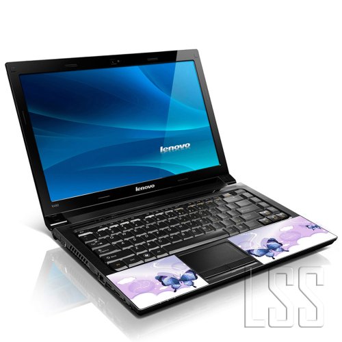 Image of LSS Laptop 15 15.6 Skin Cover with Colorful Cloudy Butterfly Pattern for HP Dell Lenovo Apple Asus Acer Compaq - Fits 13.3 inch 14 inch 15.6 inch 16 inch (2 Wrist Pads Free)