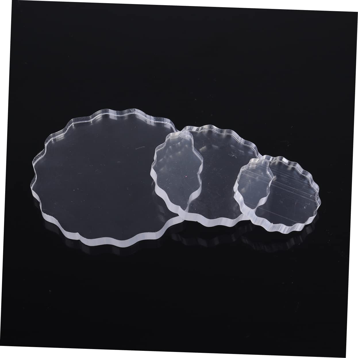 HOODANCOS Acrylic Seal Plates Set 5pcs Stamping Blocks Stamping Plate Set Easy to Clean for Home Shop