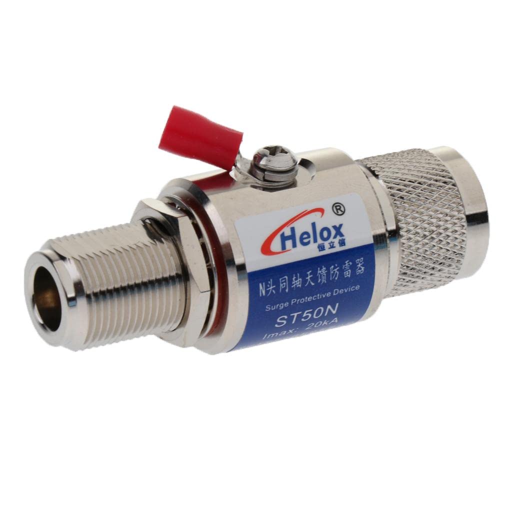 Lyla 50 Ohm Coaxial Lightning Arrestor Surge Protector N Type Male to Female for Ham Radio WLAN WiFi-image-30
