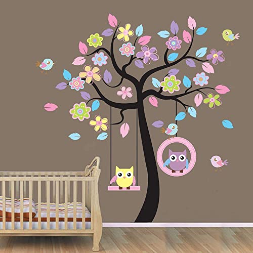 Vinilo decorativo búho para pared, removible, 67x63 cm miniatura 2