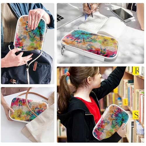 Image of Tie Dye Bohomian Pencil Bag Case Zipper Pencil Holder Organizer Stationary Pen Bag Cosmetic Makeup Bag Pouch Purse for School Office Supplies