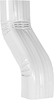 Downspout Leader Gutter Offset 3x4 White (Gloss) Aluminum .[Offset = 3"/A-Style],（3x4 A Elbow） (3x4 A-Style Elbow)