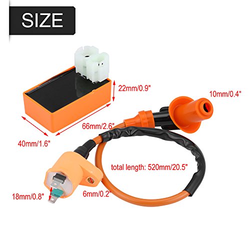 Dispositivo de ignição eletrônica para GY6 50CC 125CC 150CC ATV Scooter Racing Plugue de bobina de i