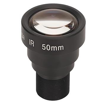 Single Board Lens 50mm 5MP HD M12 Interface Aluminum Alloy HD Single Board Lens for CCTV Security Web Camera