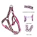 PAWZ Road Leopard Pet Leash Collar Harness Set Pink S