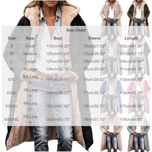 YMADREIG Womens Long Winter Coats Reversible Fleece Lined Puffer Jacket - image 6