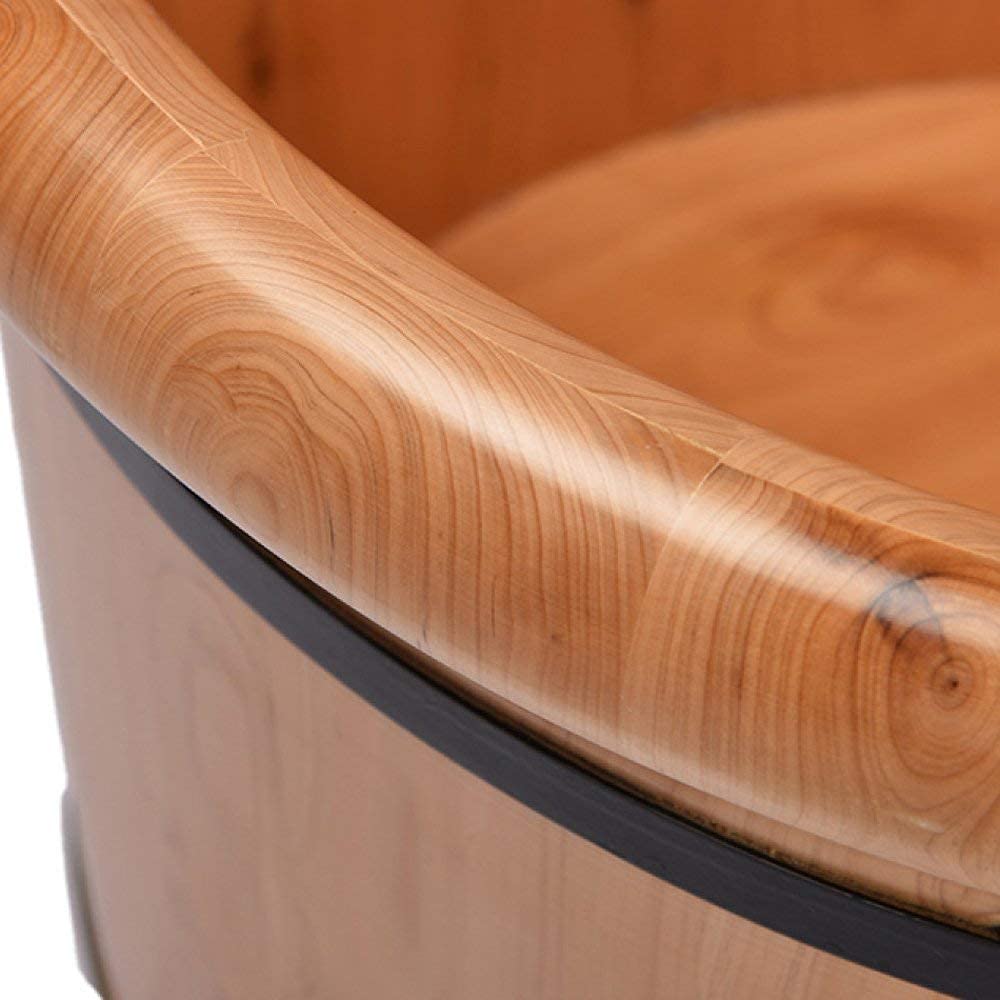Secchio per pediluvio in legno naturale, Ciotola per pedicure per pediluvio domestico Vaschetta per pedicure in legno Barile per pediluvio in legno di cedro per la casa Botti per pediluvio liscio e