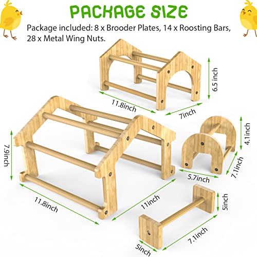 Image of Bamboo Chicken Perch Set(4 Pack), Strong Roosting Bar for coop and brooder, Training Perch for Large Bird, Hens, Parrots, Macaw, Easy to Assemble and Clean, Fun Toys for Chicken