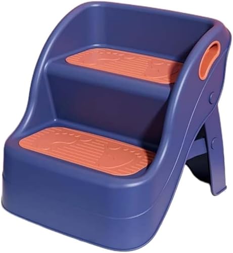 踏み台 子供 トイレ 子ども 折りたたみ 脚立 ステップ台 補助2段 収納便利 (ブルー)
