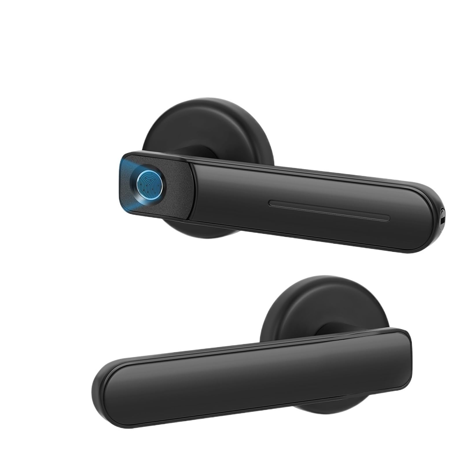 CVFRDD Smart Door Knob, Biometrics Finrprint Smart Door Handle Locks Password Electric Digital APP For Home Keyless Entry Door Handle(D001)