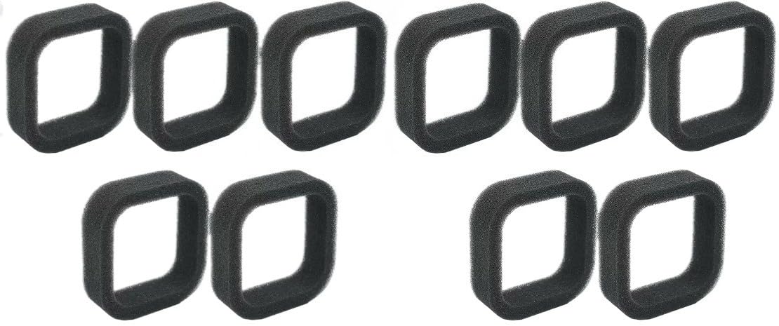Zhanhai 10/20/40PCS Sponge Air Filter Fits For Various Strimmers,Reusable Sponge Air Filter for Mower Strimmers Replacement Parts 50mm x 43mm ﻿ (10PCS)