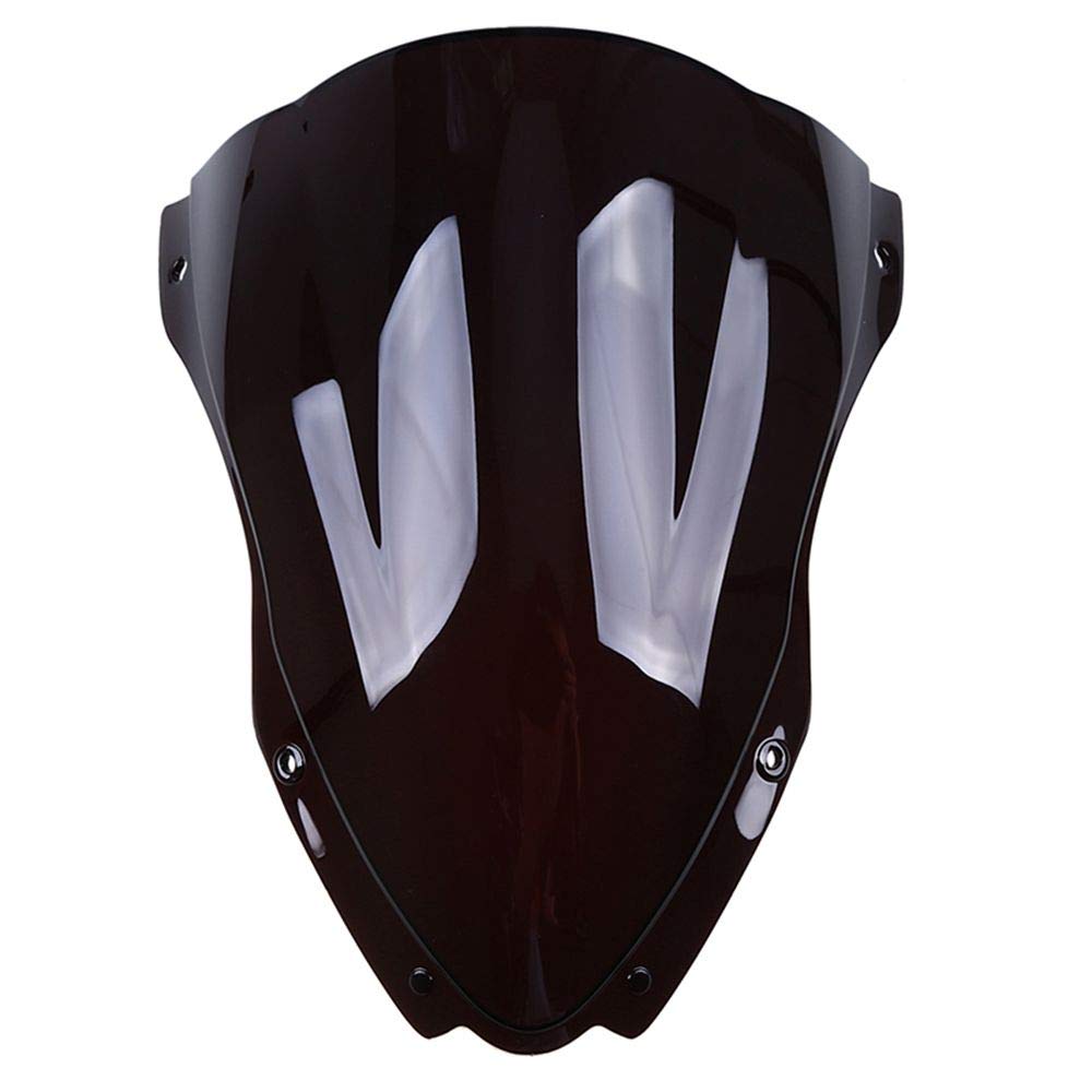 Windshield ABS Plastic Double Bubble Smoke Black for Kawasaki ZX10R 16 17 18