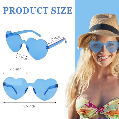 Image of Heart Sunglasses 12 /18 /24 Pcs Heart Shaped Glasses for Women Cute Funny Party Glasses Party Favors Accessories