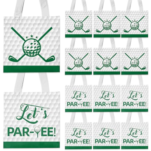 Yizeda 24pcs Golf Party Favor Bags Golf Goodie Favor Bags Non-woven Bag with Handles for Theme Party Supplies Birthday Supplies