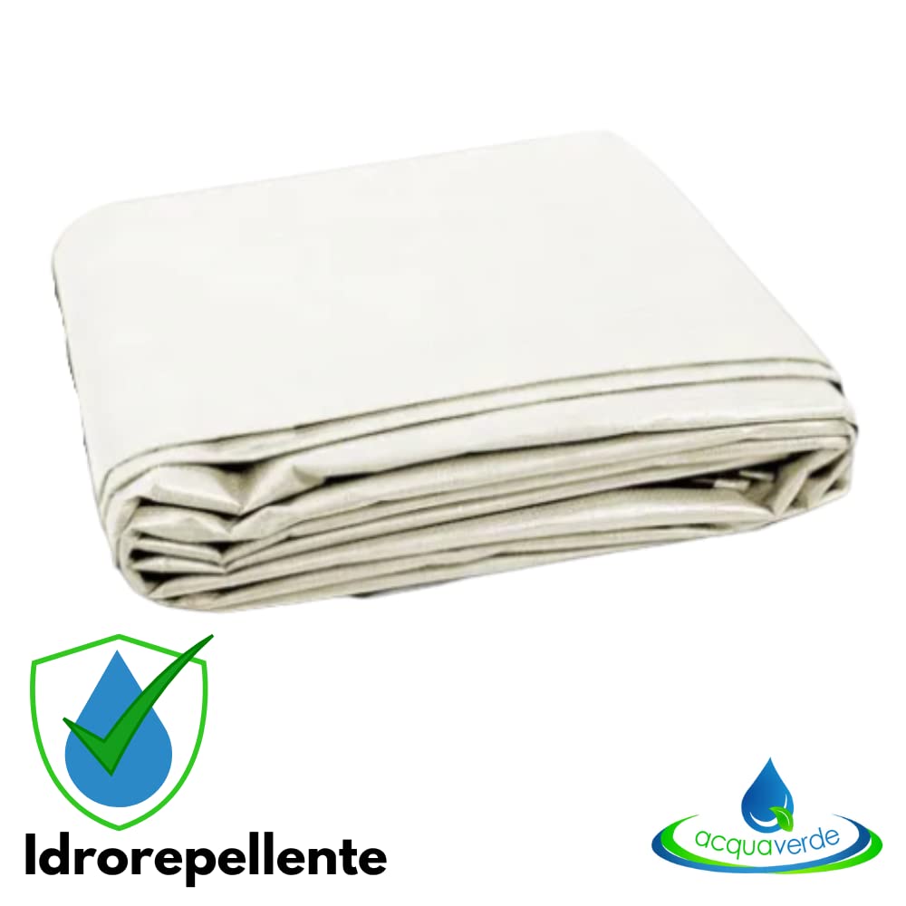 Telo di Copertura, Ricambio per Gazebo cm. 300x300, Top in Poliestere 180 grammi/mq Idrorepellente con Bordi Rinforzati e Airvent, Bianco