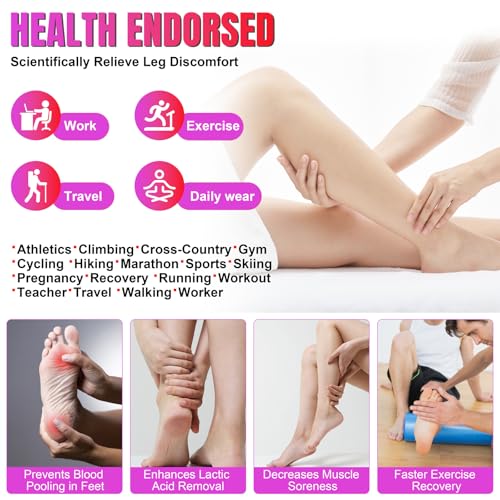Image of Cerpite Plus Size Compression Socks 20-30 mmHg for Women & Men, Extra Wide Calf Compression Socks, Cushioned Breathable Support for Nurses, Travel, Running & Long Standing