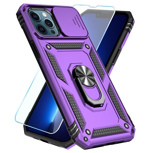 Coque iPhone 13 Pro Max antichoc avec protège-écran HD et béquille de protection arrière