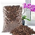 9OZ Orchid Bark Planting Soil - Sukh Orchid Potting Mix Horticultural Cypress Mulch Horticulture Dryad Pine Bark Natural Wood Chips Soil Cover for Plants Garden Orchid Medium Indoor Plants (5-12mm)