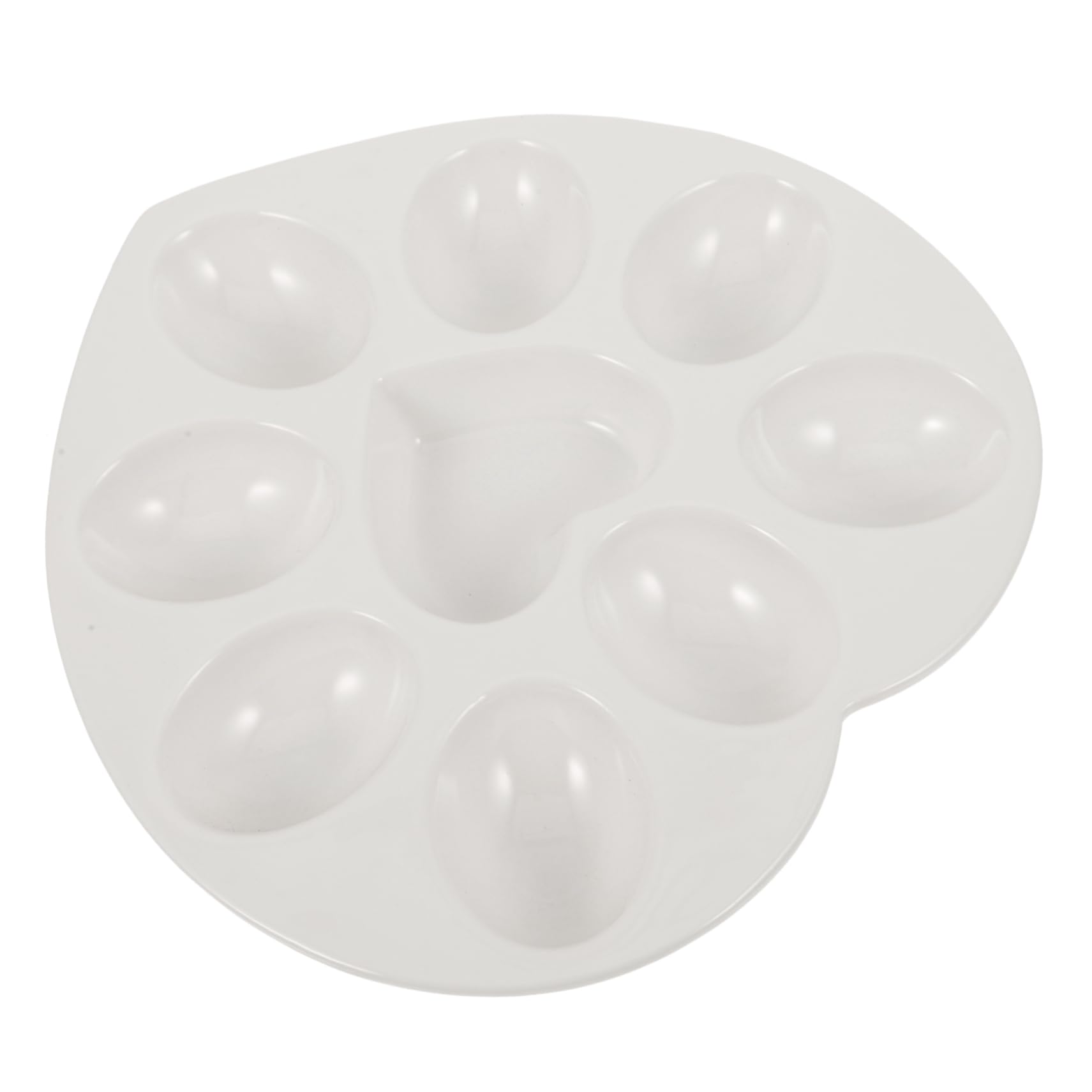 Garneck Deviled Egg Platter Ceramic Egg Tray with Multiple Compartments for Easter for Serving and Displaying for Dining Table and Gatherings