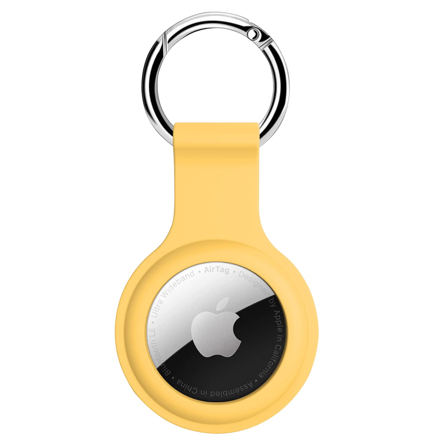 SQUIF Airtag Silicone Case Protective Cover for Airtag Case Locator Tracker Anti-Lost Device Keychain Protection (Yellow)-image-41