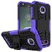 Moto Z Play Droid Case,Yiakeng Shockproof Impact Protection Tough Rugged Dual Layer Protective Case Cover with Kickstand for Motorola Moto Z Play Droid (Armor Purple)