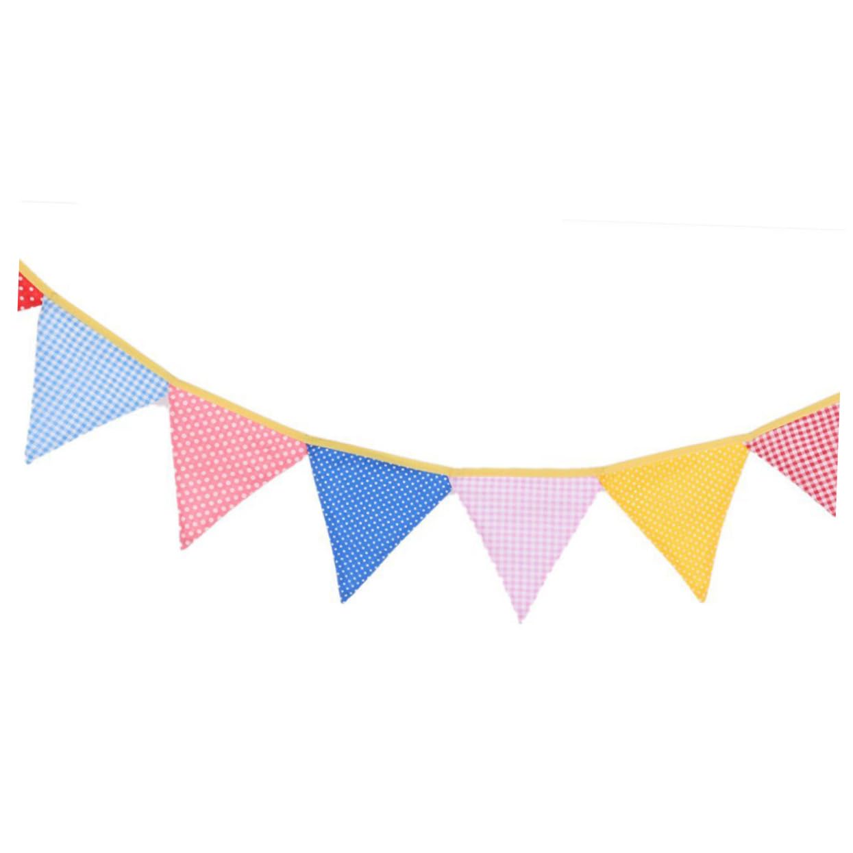 Ciieeo 3 Set Di Bandiere Triangolari Bandierine Per Festival Cotone 86 6 Pollici 12 Pezzi * 3