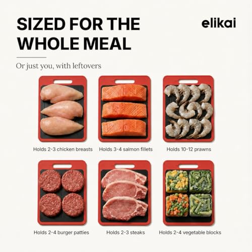 ELIKAI 4 en 1 bandeja para descongelar con tabla de cortar miniatura 5