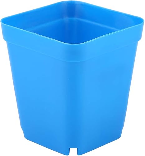 Miniatura 7 de 20 macetas de plástico para plantas, mini bandeja moderna de semillas para suculentas, recipientes pequeños para jardinero (azul)