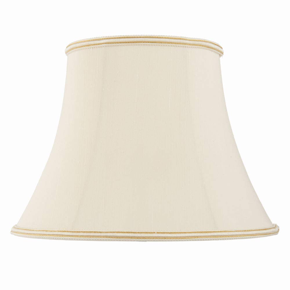 Oval Table Lampshade Light Shade (20 Inch), Cream Faux Silk