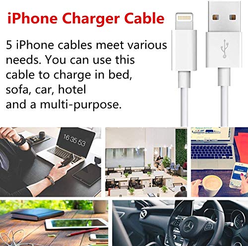Sharllen Iphone Charger Cable 5 Pack 6Ft Usb Fast Charging Syncing Cord Cables Compatible Iphone 11/Xs/Max/Xr/X/8/8Plus/7/7P/6S/Ipad/Ios White Sharllen thumb #6
