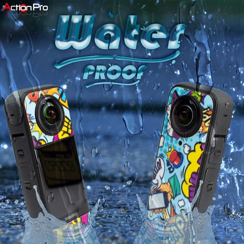 Image of Action Pro Camera Waterproof Skin Compatible with Insta360 X3 Action Camera (Yellow & Blue)