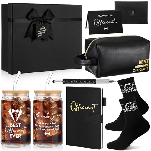 Baderke 8 Pcs Best Officiant Gifts Wedding Proposal Set 16