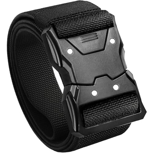 Image of TECEUM Tactical Belt - Heavy-Duty & Quick Release - Military, Work, Rigger, Duty & Utility Belt for Men