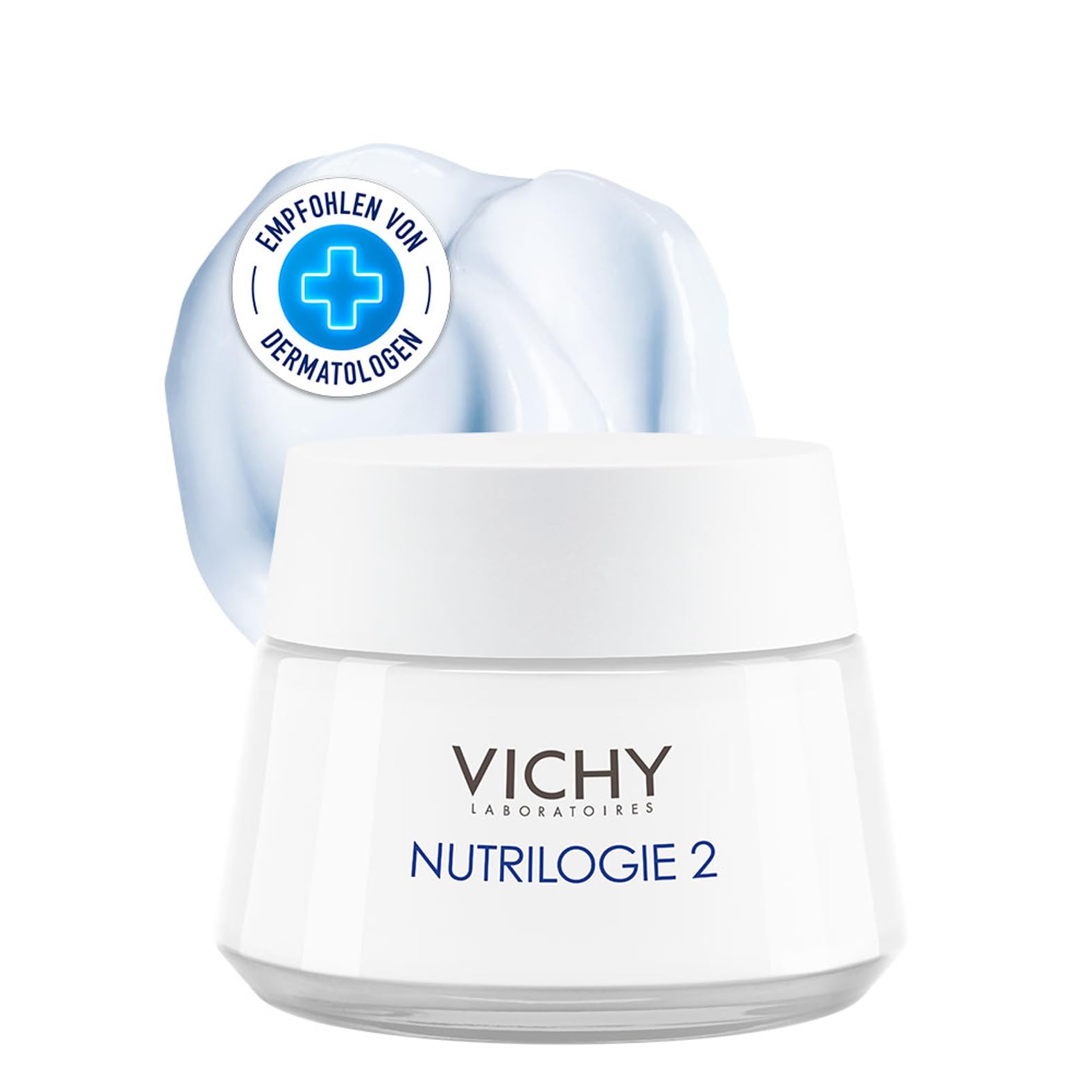 VICHY Reichhaltige Gesichtscreme für lipidarme, sehr trockene Haut, Mildert Spannungsgefühle, Juckreiz und Rötungen, Mit Sheabutter und vulkanischem Wasser, Nutrilogie 2, 50 ml