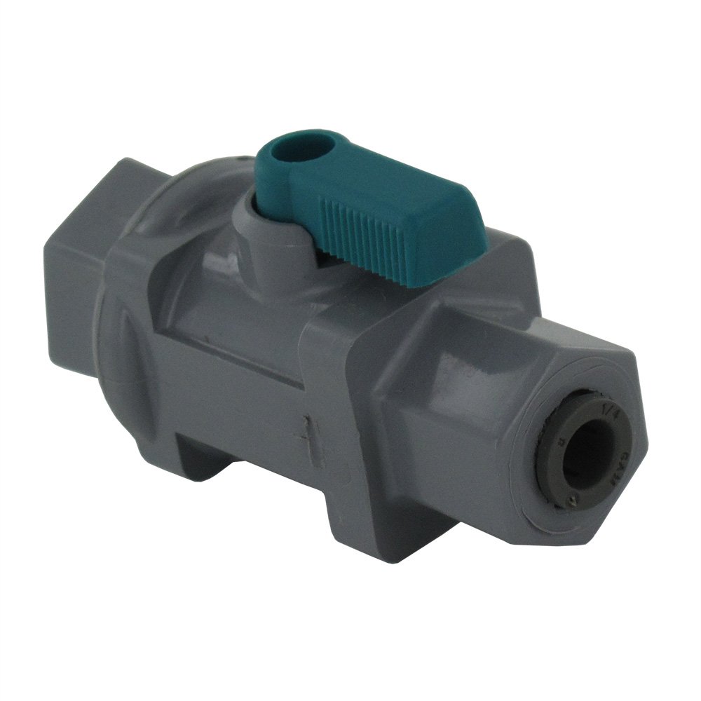 Robinet à boisseau sphérique PVC 1/4 idéal pour purificateur d'eau