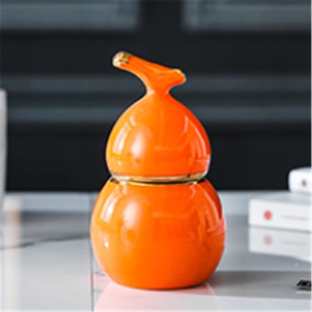 AYCDL Toothpick barrel barrel Nordic hotel restaurant household cotton swab box Chinese gourd storage tank Toothpicks,E
