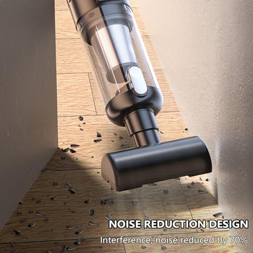 Zkydhbd Aspiradora de mano para coche, 6000 Pa, sin cable, 50 W, con filtro HEPA lavable, luz LED, para el hogar, coche, pelo de mascotas, aspiradora de mano de alta succión - imagen 2