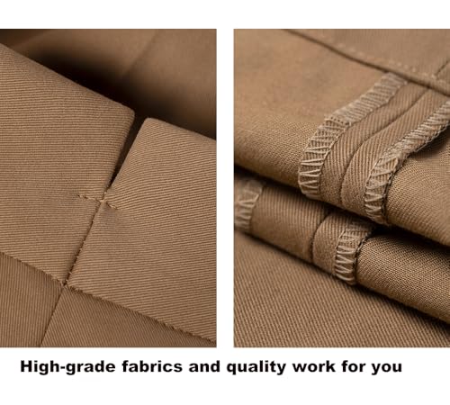 Men's Vintage Straight Fit Khaki Pants Signature Lux Cotton Twill Suit Pants Trousers Casual Casual4