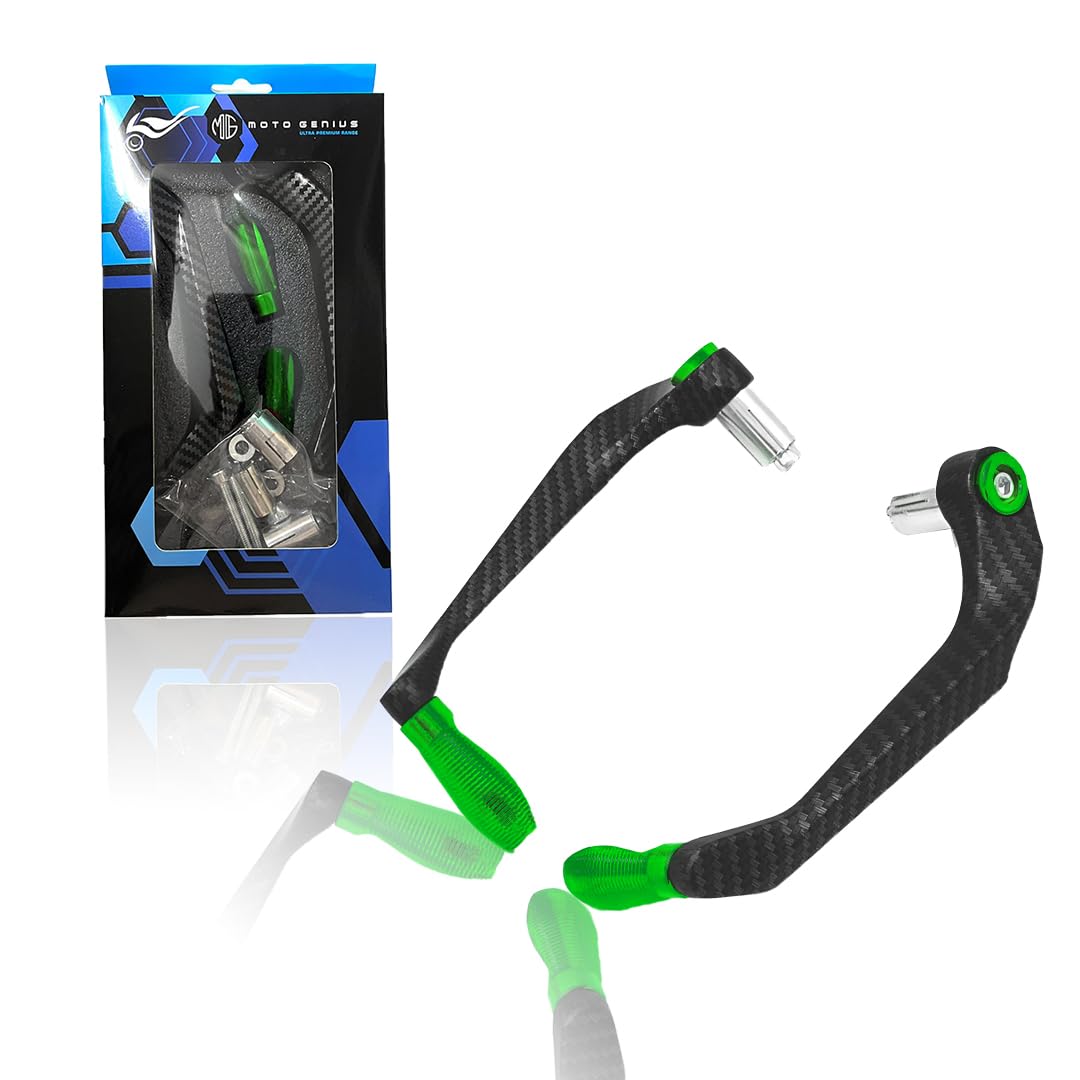 Universal CNC Handlebar Brake Clutch Lever Protector Guard for Motorcycles & Bikes | Durable and Stylish (Green)