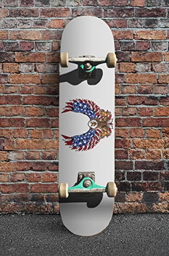 Sonic Print American Bald Eagle Decal Waterproof Permanent Collectible Patriotic American Flag Car Motorcycle Bicycle Skateboard Laptop Luggage Bumper Vinyl Decal (3 Stickers 5 Wide X 4.8 Tall) #TOP5