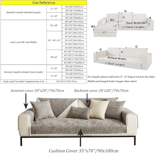 Housse de canapé en chenille extensible pour canapé sectionnel angle