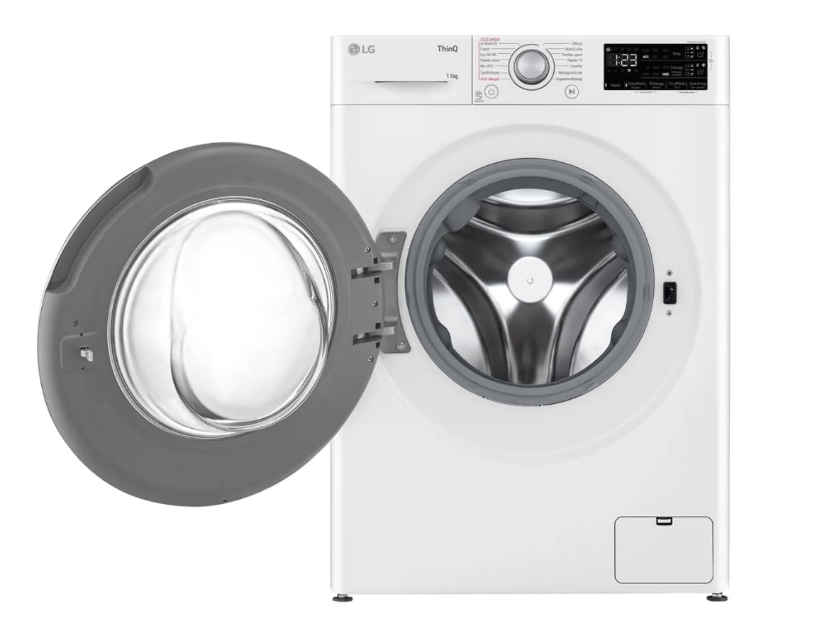 Lave-linge hublot 11kg LG F14R31WHSA Blanc
