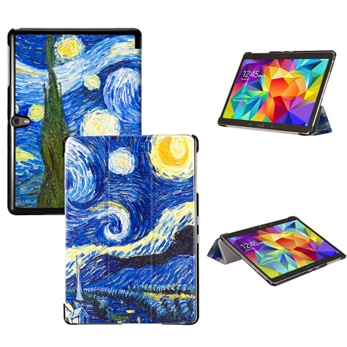 Tri-Fold Case Compatible with Samsung Galaxy Tab S 10.5 inch Tablet - SM T800&T801&T805&T807 (2014 Released), Includes a Screen Protector - Premium PU Leather Tri-Fold Cover with Auto Sleep/Wake