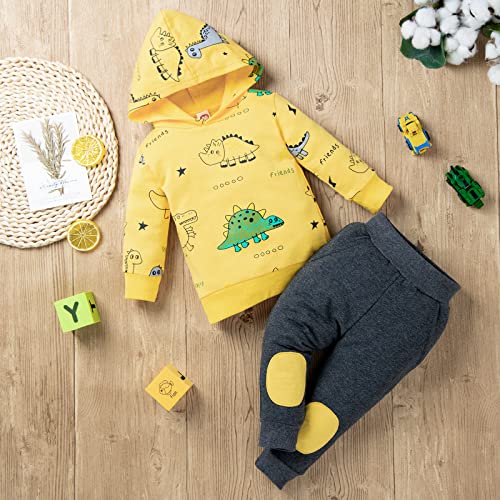 Toddler Baby Boy Clothes Infant Spring Winter Outfits Pocket Hoodie Sweatshirt Dinosaur Pants2