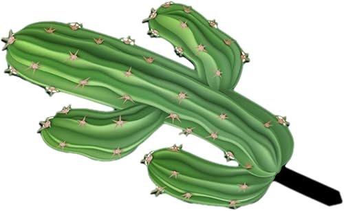 Miniatura 4 de VILLCASE 2 piezas de cactus decoración de jardín decoración de cactus decoración de puerta exterior jardín estacas carteles cactus patio adorno