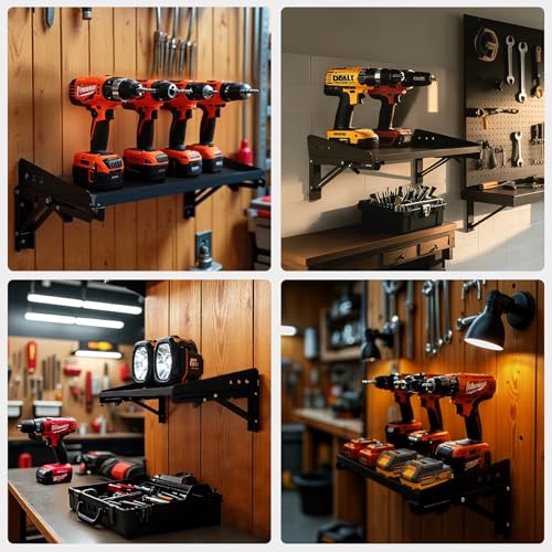 Supports d'étagère pliables rigides pour fixer une table murale rabattable - 7