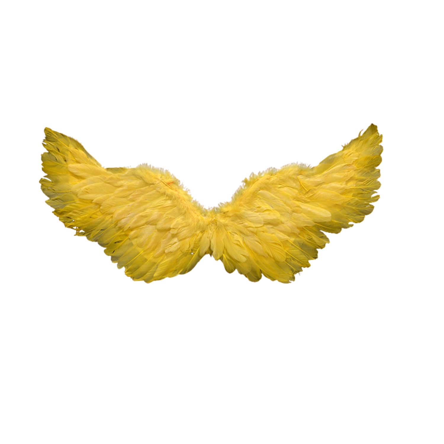 Tudegy Angel Wings,Fairy Wings Outfit Angel Accessories,Feather Wing with Elastic Straps,Fallen Angels Costume Men Women Halloween Costume Accessory (Yellow)