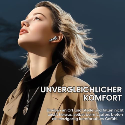 Bluetooth Kopfhörer, Kopfhörer Kabellos Bluetooth 5.4, In Ear Kopfhörer mit ENC Noise Cancelling Mic… – Ansicht 5